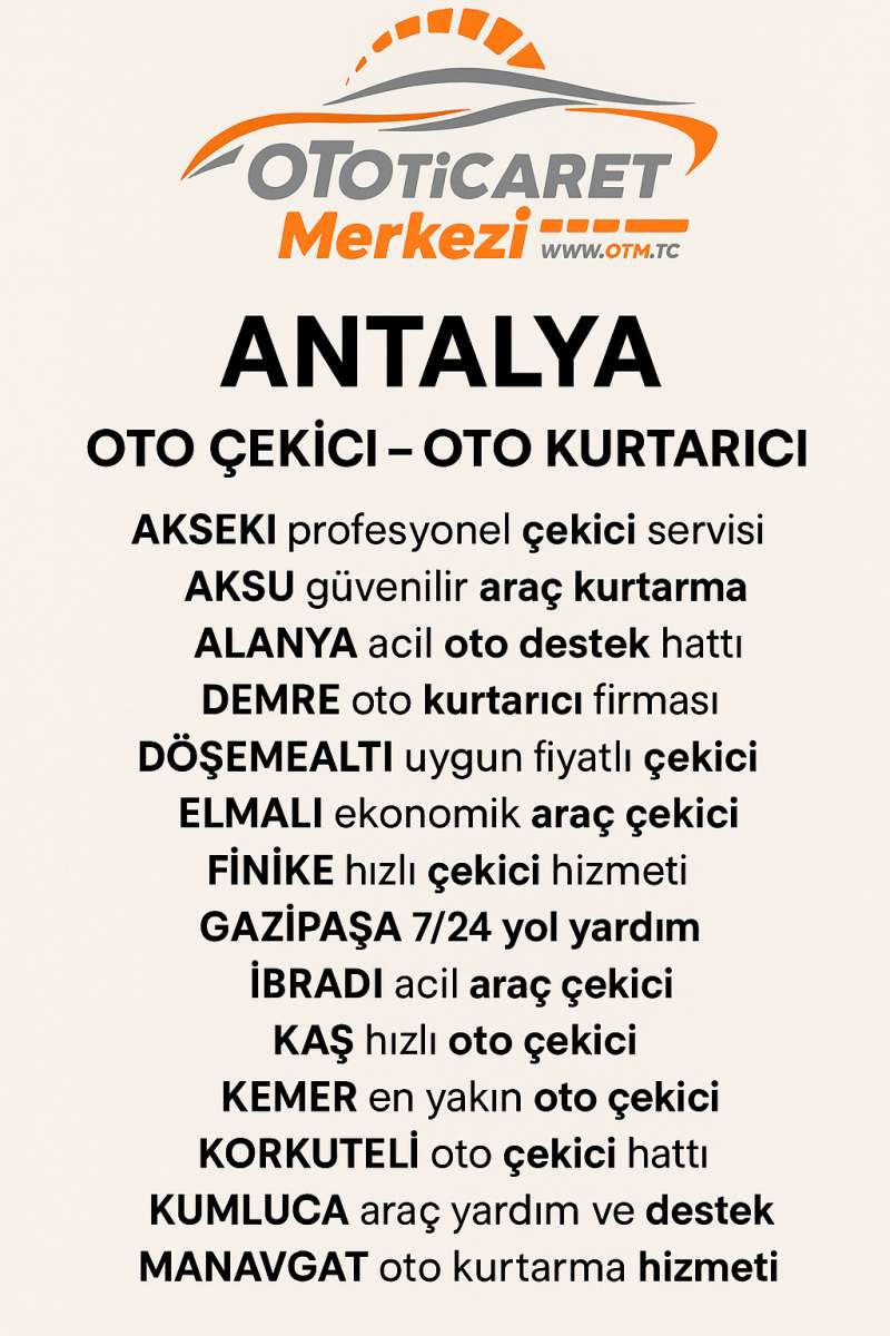 Antalya 7/24 Oto Çekici